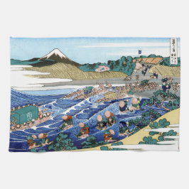 Coola oriental japanese Hokusai Fuji View liggande Kökshandduk