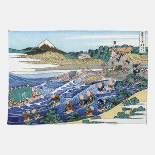 Coola oriental japanese Hokusai Fuji View liggande Kökshandduk