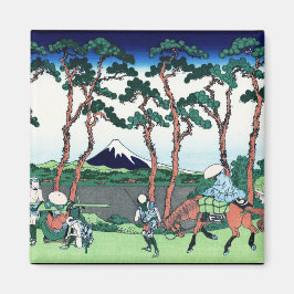 Coola oriental japanese Hokusai Fuji View liggande Magnet