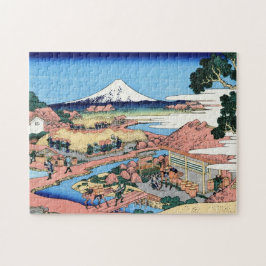 Coola oriental japanese Hokusai Fuji View liggande Pussel
