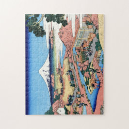 Coola oriental japanese Hokusai Fuji View liggande Pussel