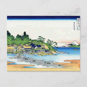 Coola oriental japanese Hokusai Fuji View liggande Vykort