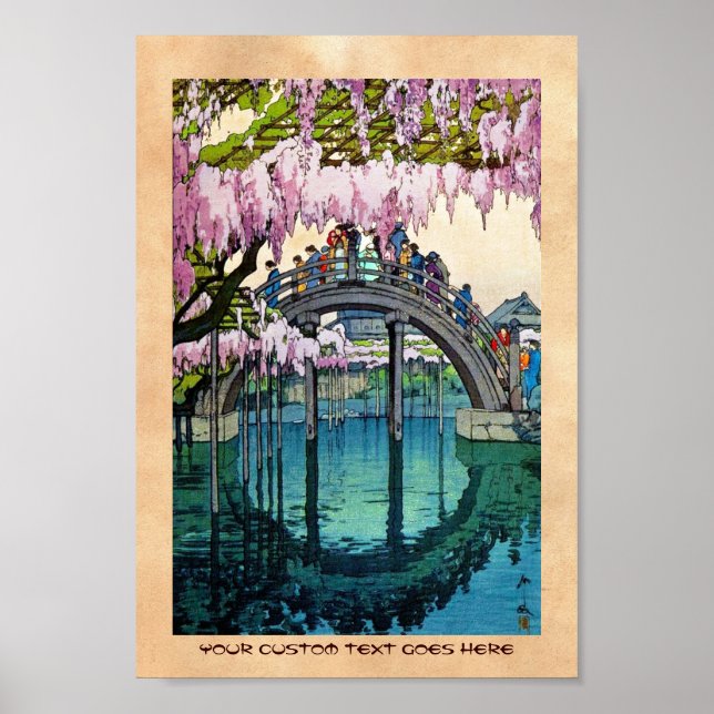 Coola oriental japanese Kameido Bridge Yoshida art Poster (Framsidan)