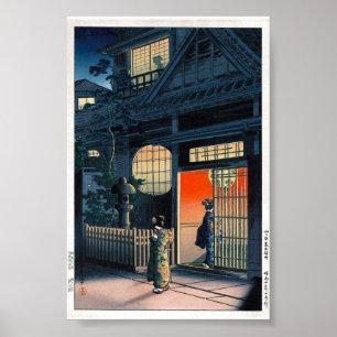 Coola oriental japanese kasamatsu night Byart Poster