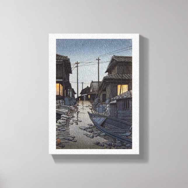 Coola oriental japanese Kawase Byscenery Canvastryck (Framsida)