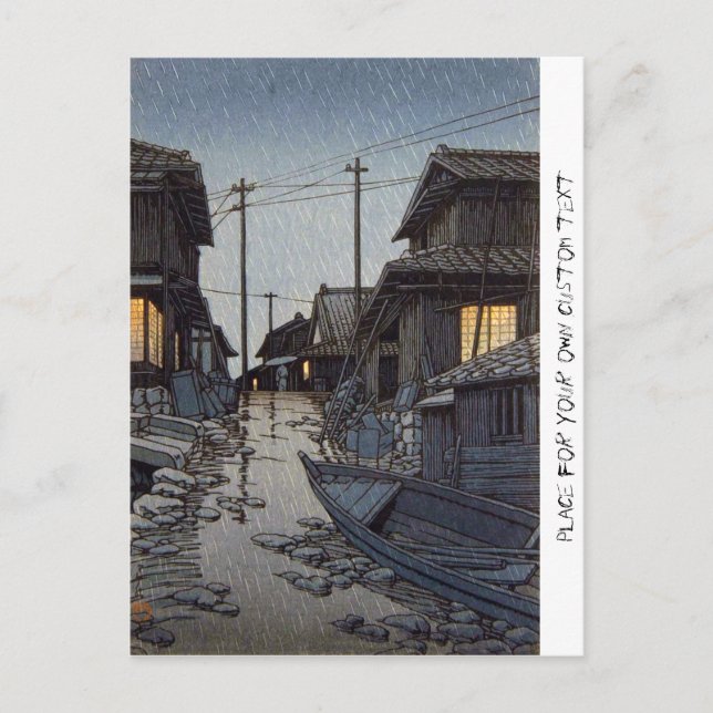 Coola oriental japanese Kawase Byscenery Vykort (Framsida)