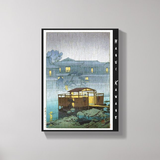 Coola oriental japanese Kawase regnday art Canvastryck (Framsida)