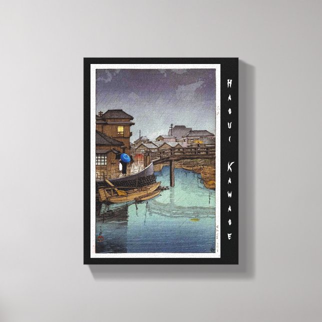 Coola oriental japanese Kawase regnday art Canvastryck (Framsida)