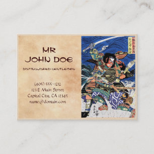 Coola oriental japanese legendary warrior samurai visitkort