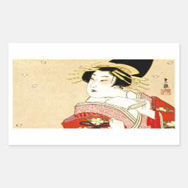 Coola Oriental Japansk Agemaki tattoart Rektangulärt Klistermärke