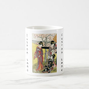 Coola oriental japansk klassisk geisha dam art kaffemugg