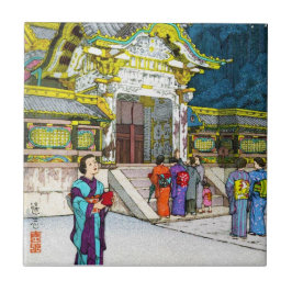 Coola oriental japansk shrine temple people hanga kakelplatta