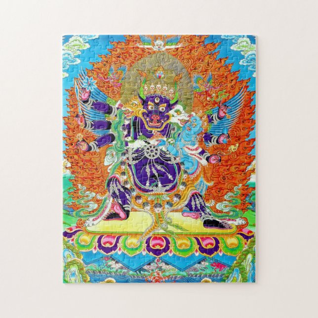 Coola oriental mandala Yamantaka vibrant gud art Pussel (Vertikal)