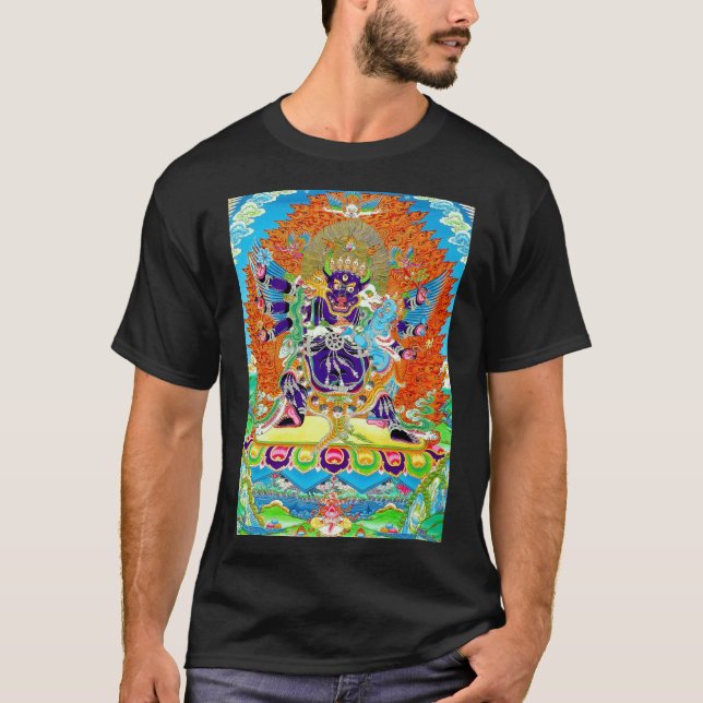Coola oriental mandala Yamantaka vibrant gud art T Shirt (Framsida)