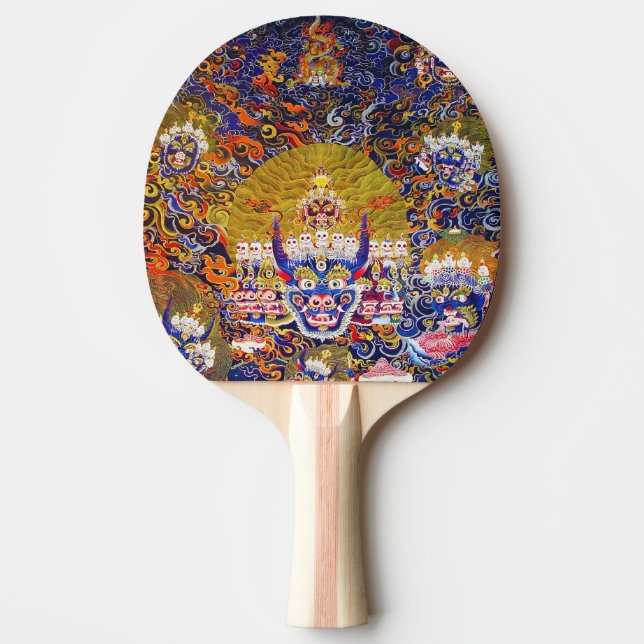 Coola oriental mandala Yamantaka vibrant gud Pingisracket (Framsidan)