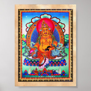 Coola oriental tibetan thangka Jambhala tattoart Poster