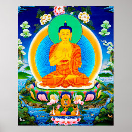 Coola oriental tibetan thangka Prabhutaratna Buddh Poster