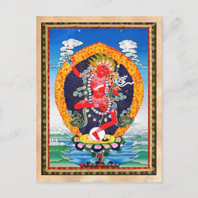 Coola oriental tibetan thangka tatto Vajravarahi Vykort (Framsida)