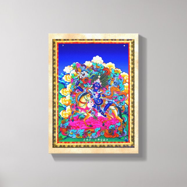 Coola oriental tibetan thangka tatuto Palden Lhamo Canvastryck (Framsida)