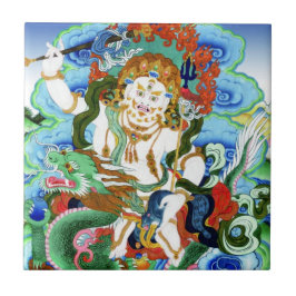 Coola oriental tibetan thangka White Jambhala Kakelplatta