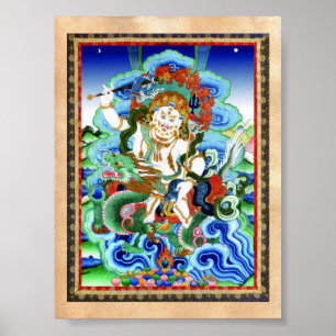 Coola oriental tibetan thangka White Jambhala Poster