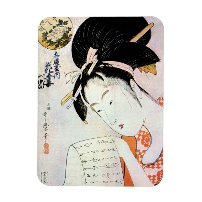 Coola Oriental Traditional Japansk Geisha Art Magnet (Vertikal)
