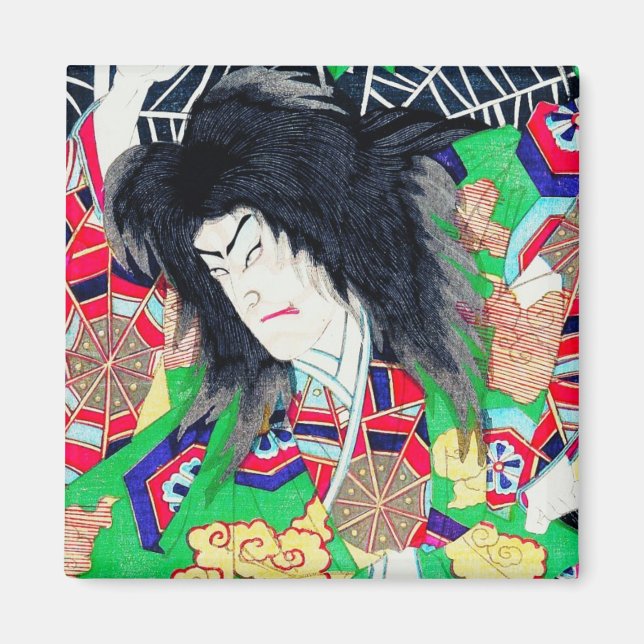 Coola oriental Yoshitoshi Kabuki Actor japan art Magnet (Framsidan)
