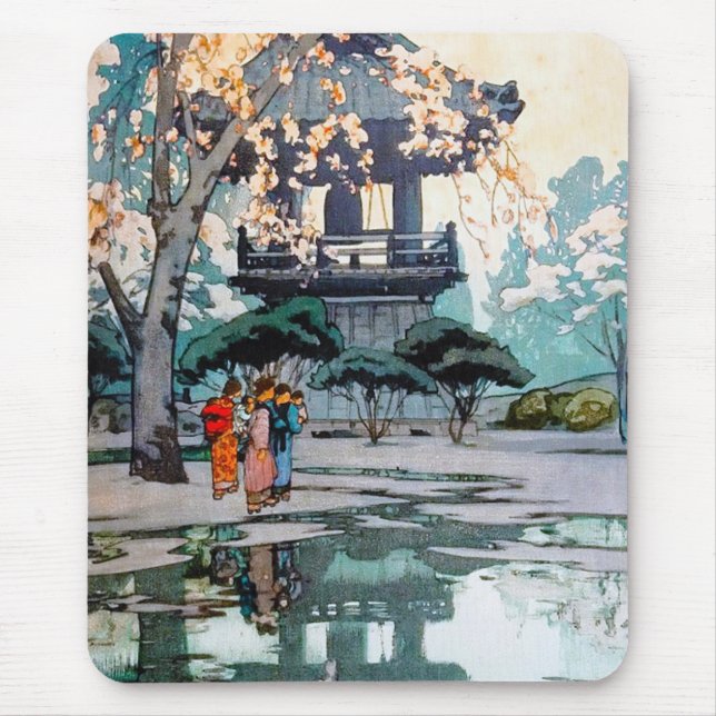 Coola orientalisk hiroshi Yoshida Japanska Shrine  Musmatta (Framsidan)