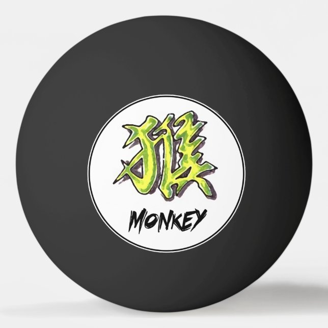 Coola orientalisk kines (zodiac) pingisboll (Framsidan)