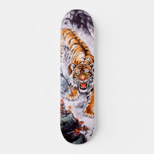 Coola orientalisk kinesmålning mini skateboard bräda 18,5 cm
