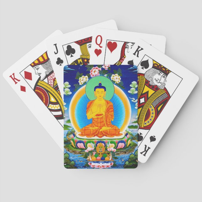 Coola orientalisk tibetan thangka Prabhutaratna Bu Casinokort (Baksidan)