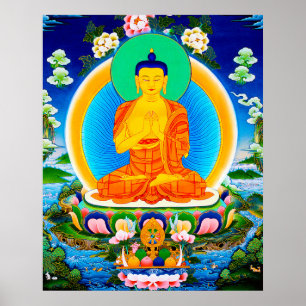 Coola orientalisk tibetan thangka Prabhutaratna Bu Poster