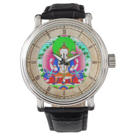 Coola orientalisk tibetanthangka gud tatueringskon armbandsur