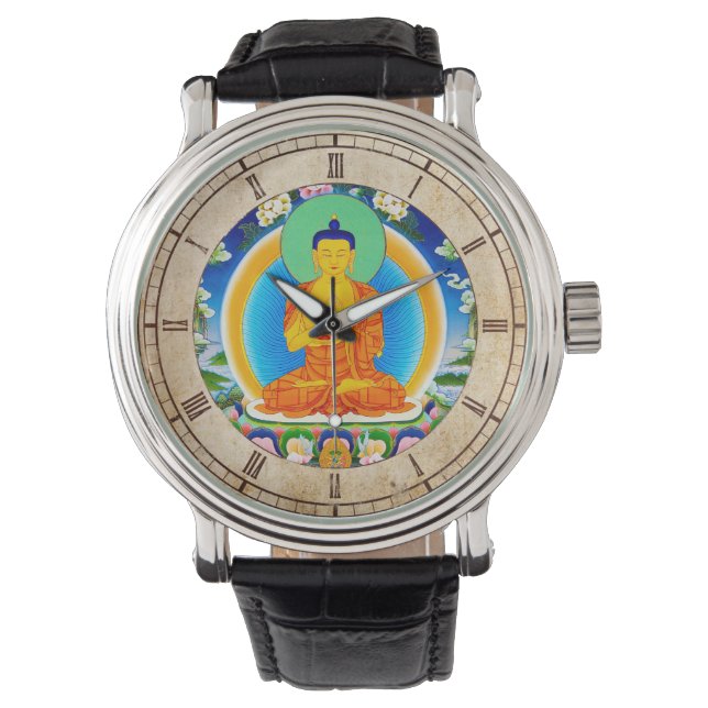 Coola orientalisk tibetanthangka gud tatueringskon armbandsur (Framsida)