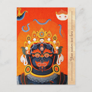 Coola orientalisk tibetanthangka gud tatueringskon vykort