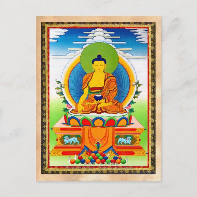 Coola orientalisk tibetanthangka tatuering Aksobhy Vykort (Framsida)