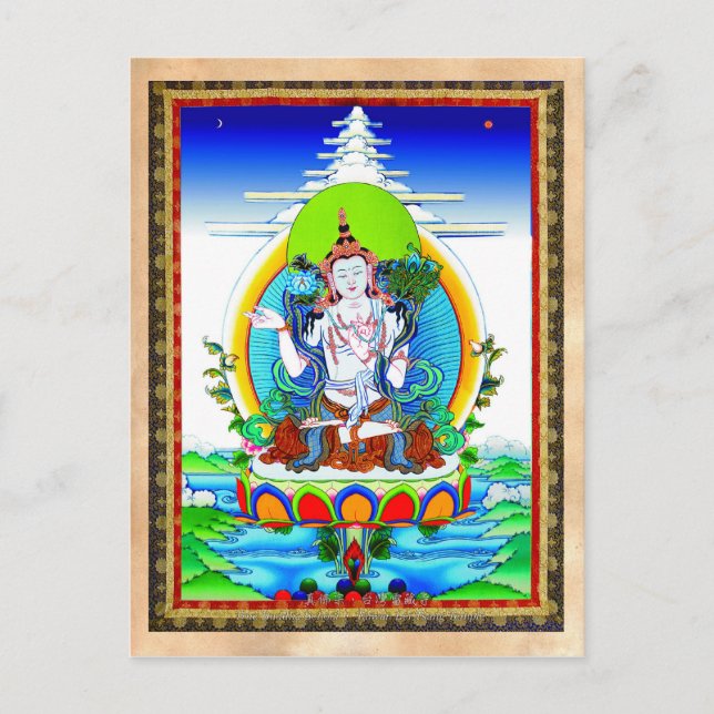 Coola orientalisk tibetanthangka tatuering Bhogava Vykort (Framsida)
