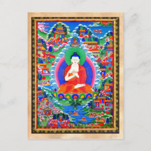 Coola orientalisk tibetanthangka tatuering Mahavai Vykort
