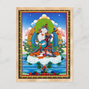 Coola orientalisk tibetanthangka tatuering Saraswa Vykort