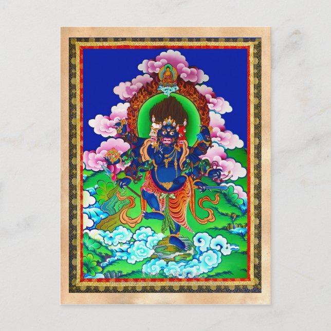 Coola orientalisk tibetanthangka Ucchusma tattoo Vykort (Framsida)