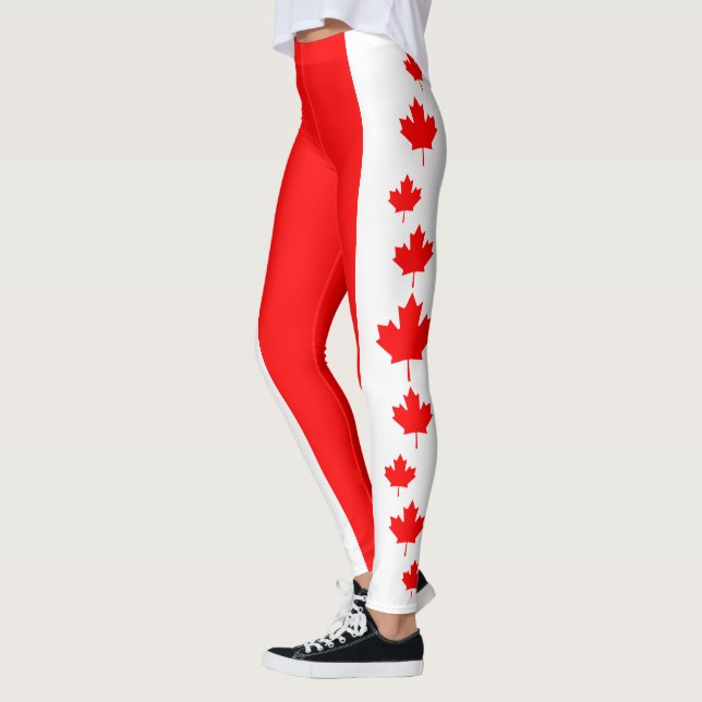 Coola Original Red Maple löv från Flagga Kanada Leggings (Vänster)
