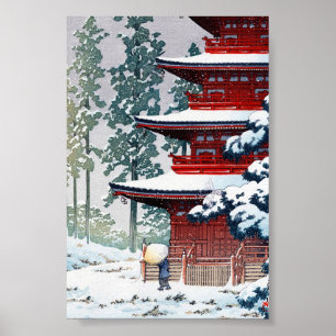 Coola, originalet Hasui Kawase Winter scenery art Poster