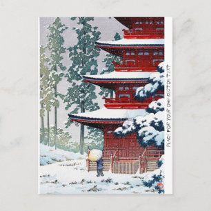 Coola, originalet Hasui Kawase Winter scenery art Vykort