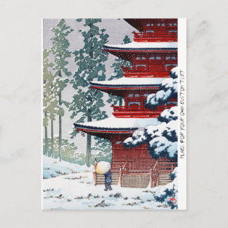 Coola, originalet Hasui Kawase Winter scenery art Vykort