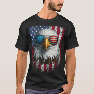 Coola Örn American Sunglasses Patriotic T Shirt