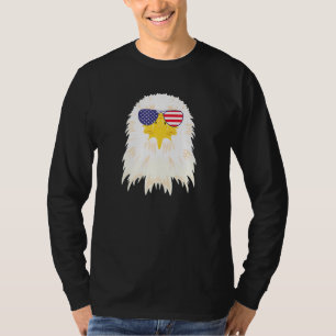 Coola Örn under USA flagga solglasögon, US Ame T Shirt