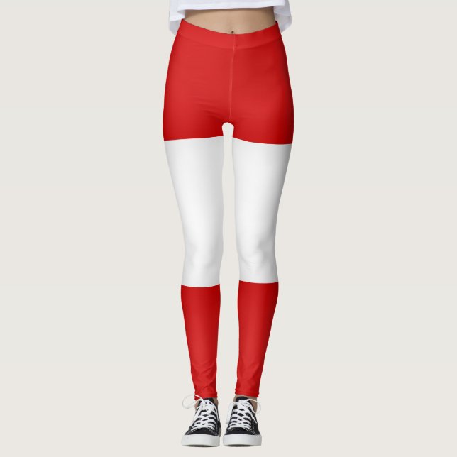 Coola Österrike Flagga Mode Leggings (Framsida)