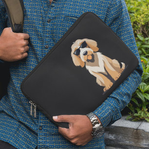 Coola Otterhound med Sunnies Laptop Fodral