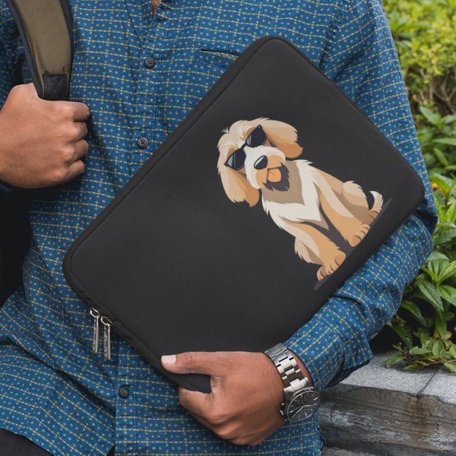 Coola Otterhound med Sunnies Laptop Fodral (Skapare uppladdad)