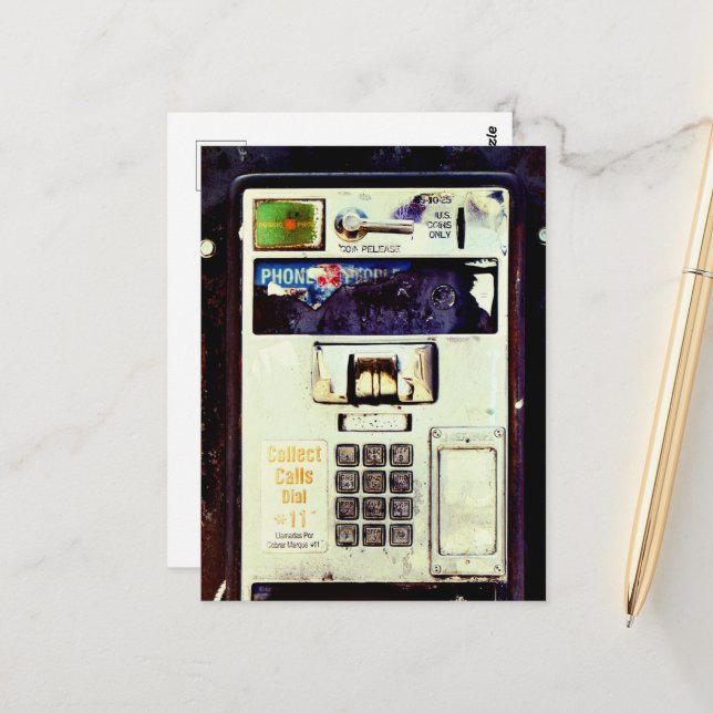 COOLA övergiven betaltelefon Vykort (Fram/Back In Situ)